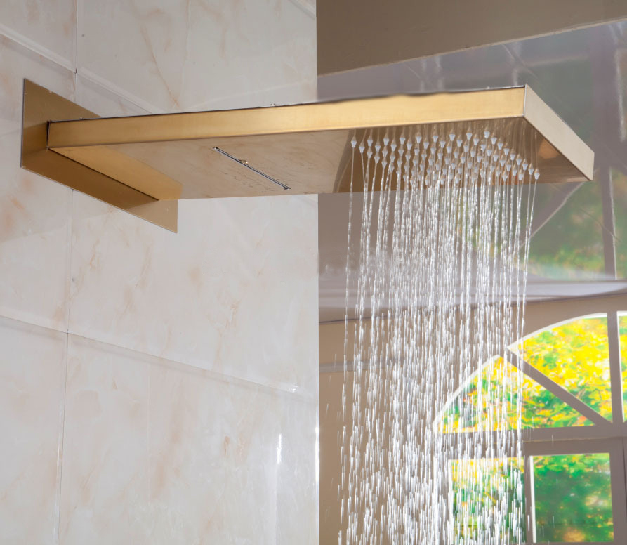 Fontana Lenox WaterFall/RainFall Gold Finish Shower Head